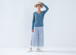 藍ドットつき中折れハット