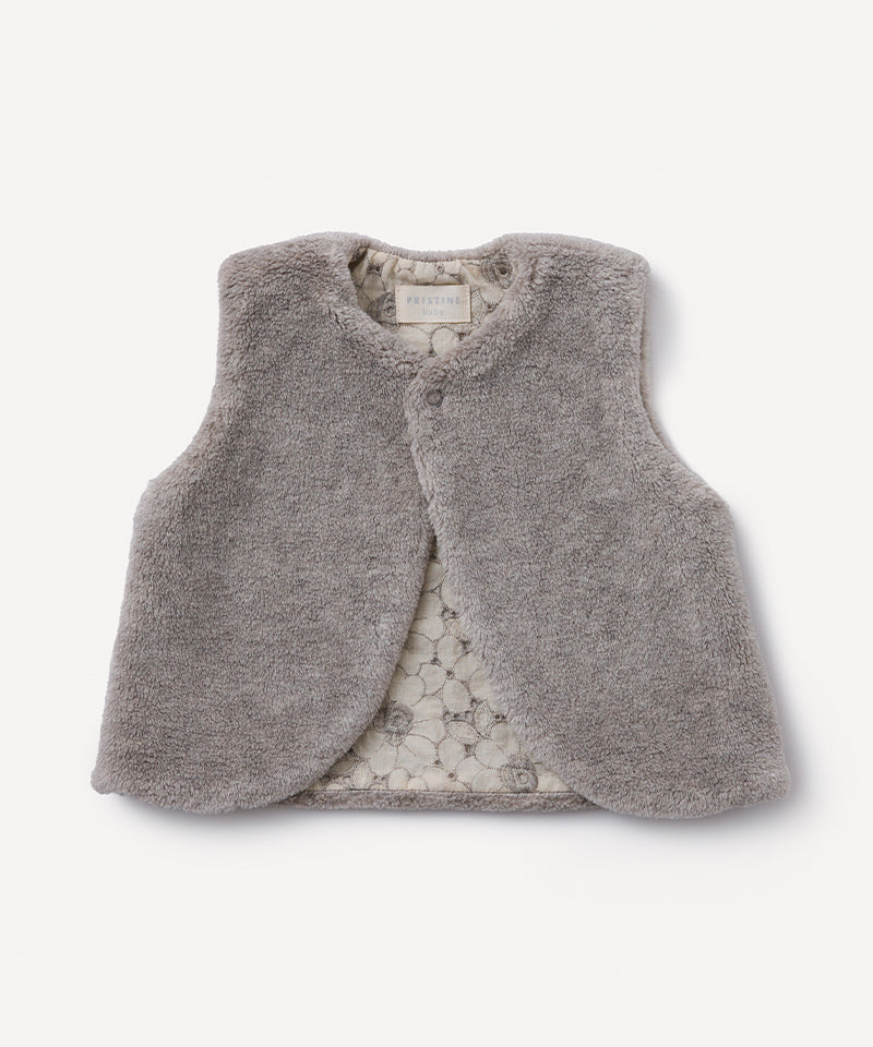 ★半額値下★プリスティン　フェイクファー中綿ベスト ☆半額値下☆プリスティン フェイクファー中綿ベスト