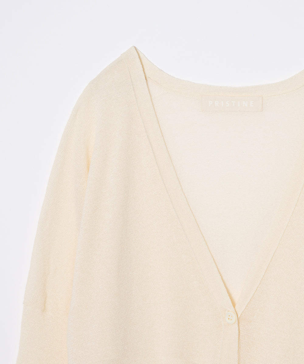 ペーパーコットン Vネックカーディガン