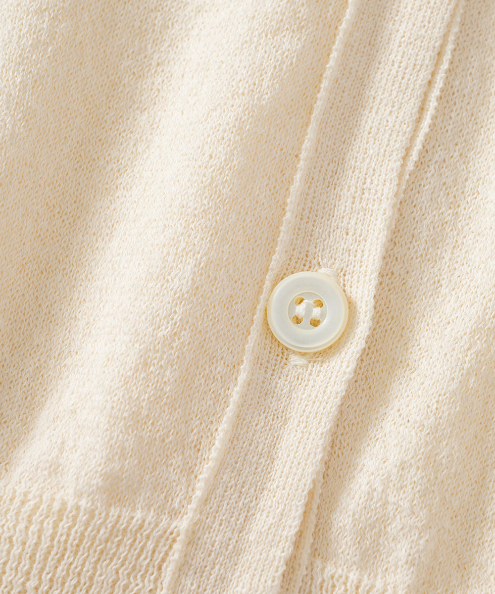 ペーパーコットン Vネックカーディガン