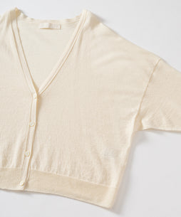 ペーパーコットン Vネックカーディガン
