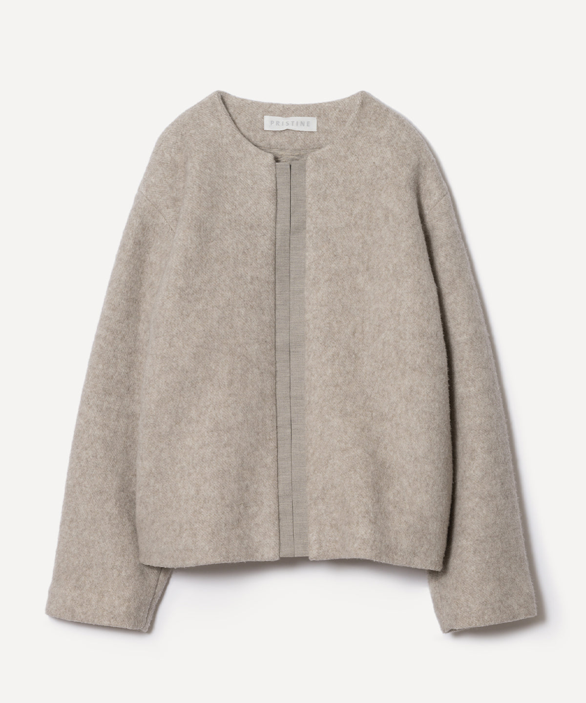 プリスティン　リコットン　 ノーカラージャケット マーブルノーカラージャケット / オーガニックコットン – PRISTINE