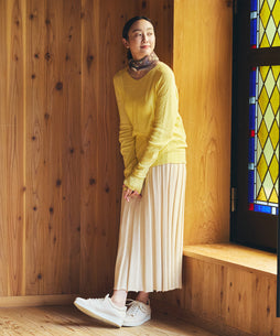 モデル身長 163cm イエロー着用