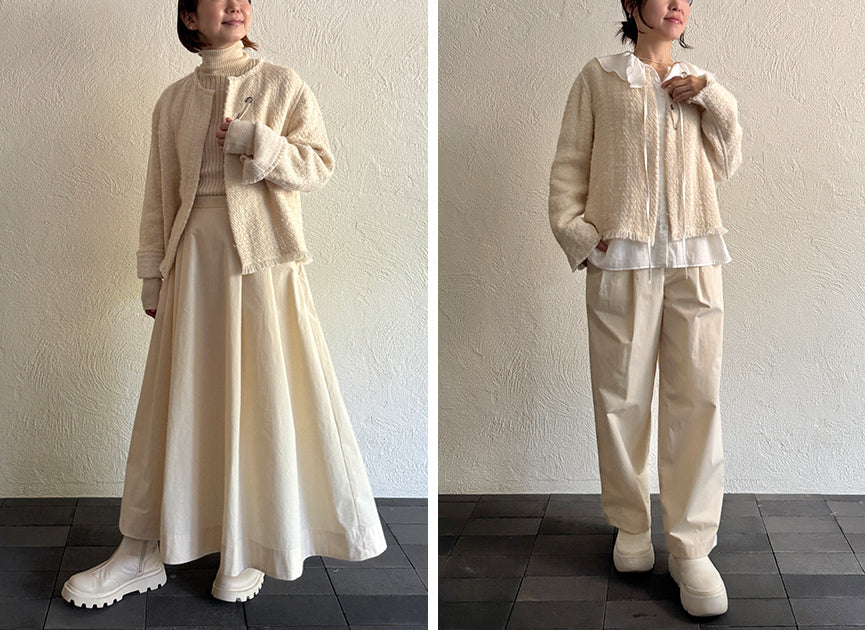 秋らしい華やかなスタイルに