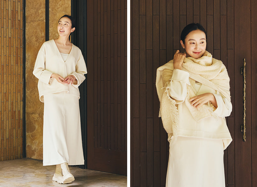 セットアップでさらに洗練された雰囲気に