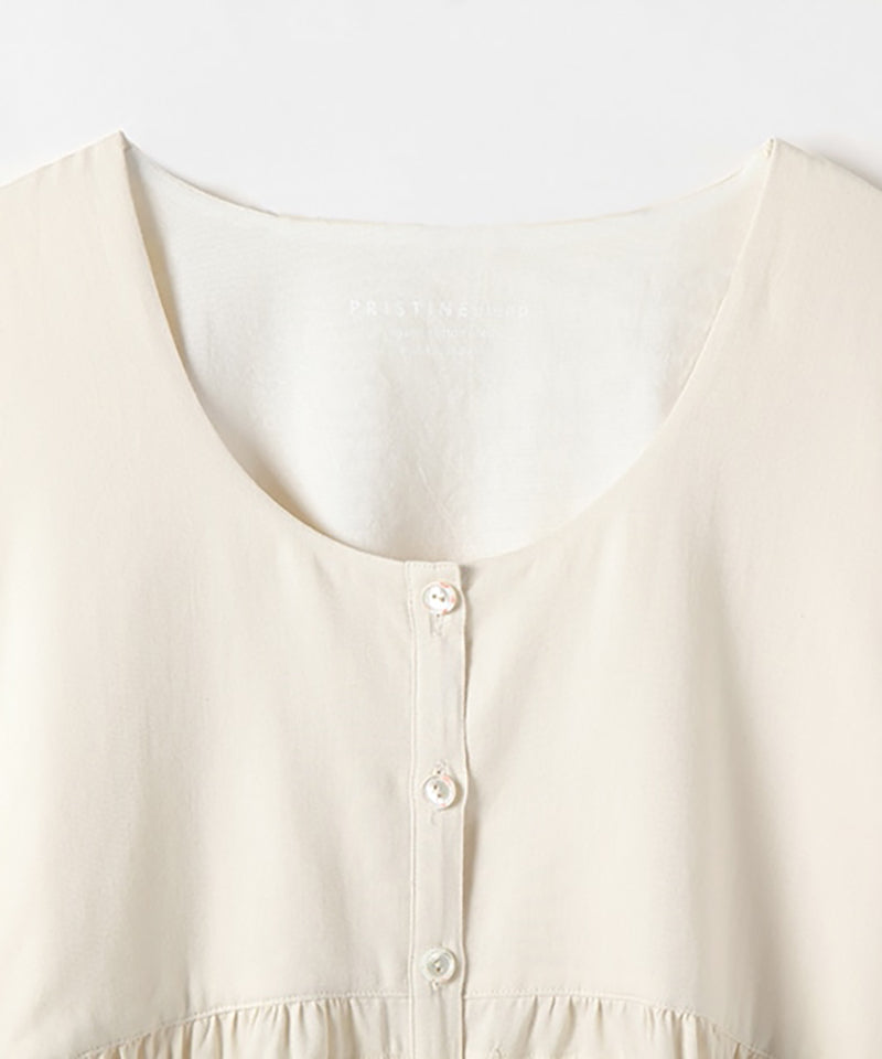 サテン 前開きネグリジェ