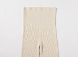 コットンカシミヤ 無縫製リブパンツ