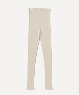 コットンカシミヤ 無縫製リブパンツ