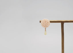 【LA COET】ラウンドドロップ ピアス(オパール)