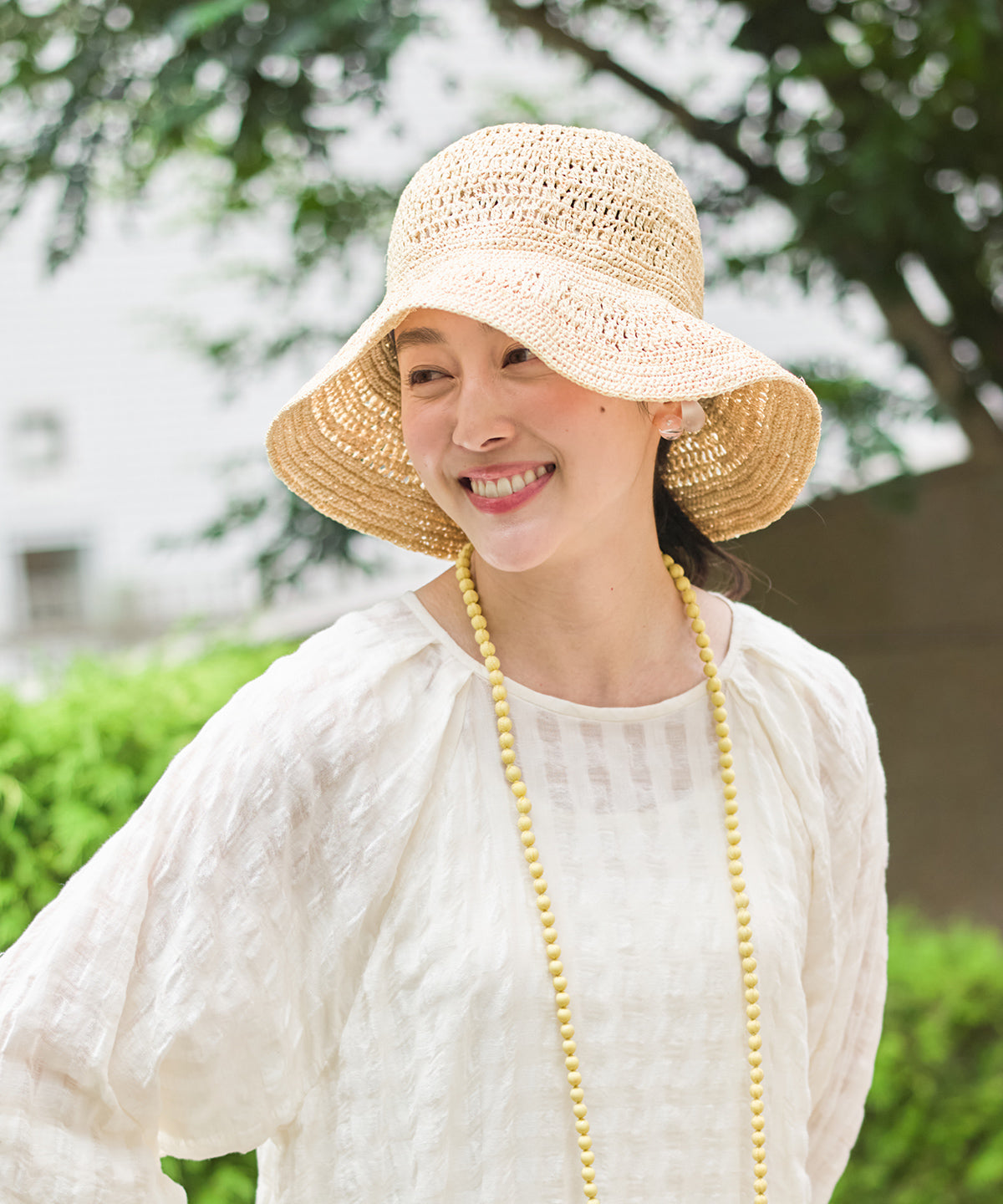 ラフィア透かし編みハット – PRISTINE