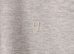 「g」のハンドル刺繍のアップ写真です
