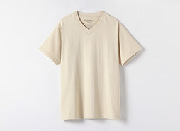 吊り天竺 VネックTシャツ