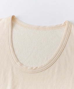 シルクコットン リバーシブル Uネックプルオーバー