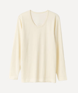 シルクコットン リバーシブル Uネックプルオーバー