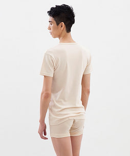 半袖UネックTシャツ(ナチュラル)