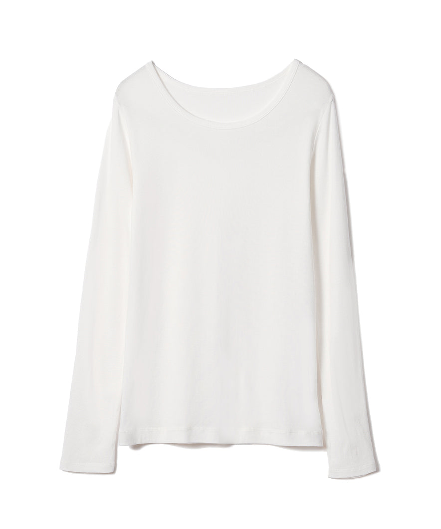 追撚フライスクルーネックプルオーバー