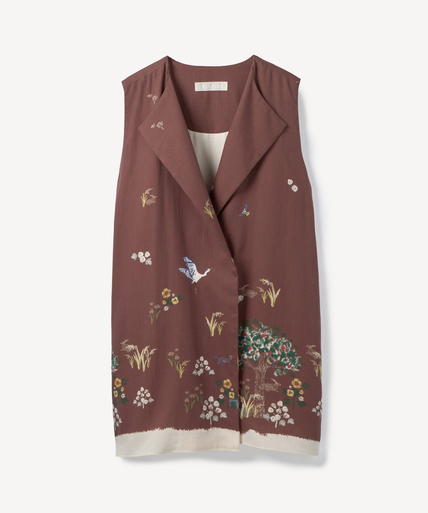 # 後ろの茶色の生地の見返しは無くなります