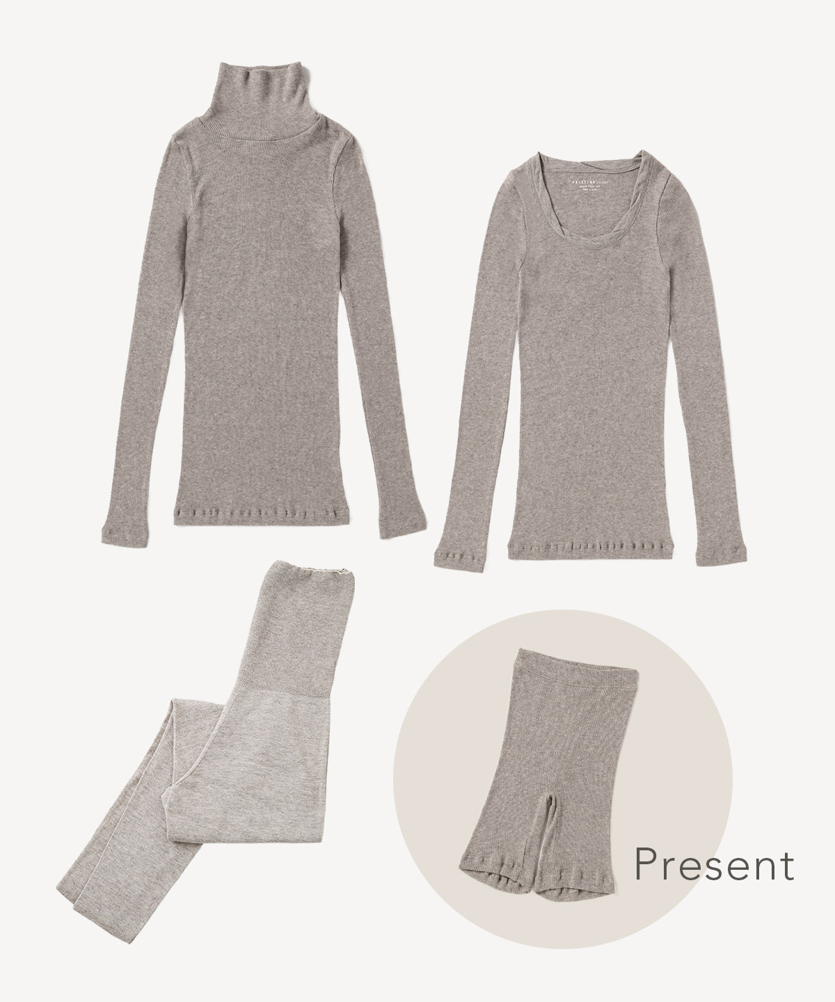 あたたかインナーセット（グレー）