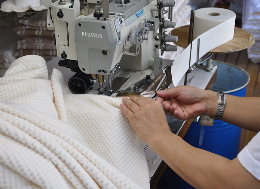 「市松綿毛布」ができるまで