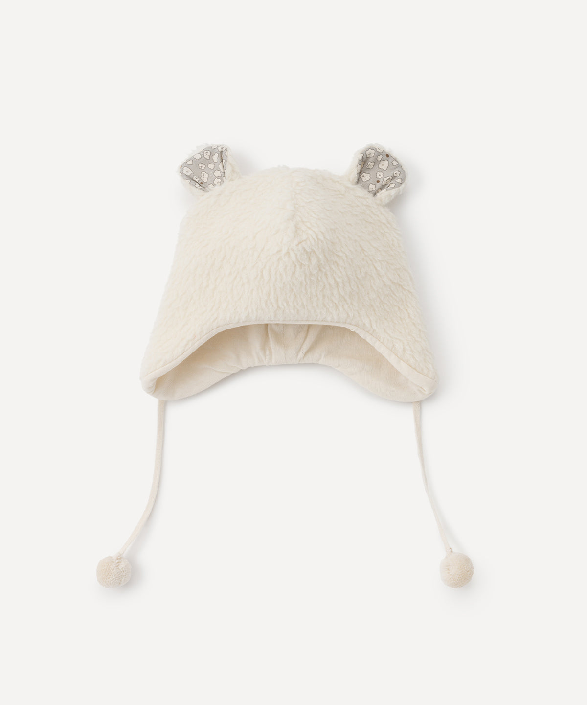 ライトリアルフリース くま帽子&ポシェットセット