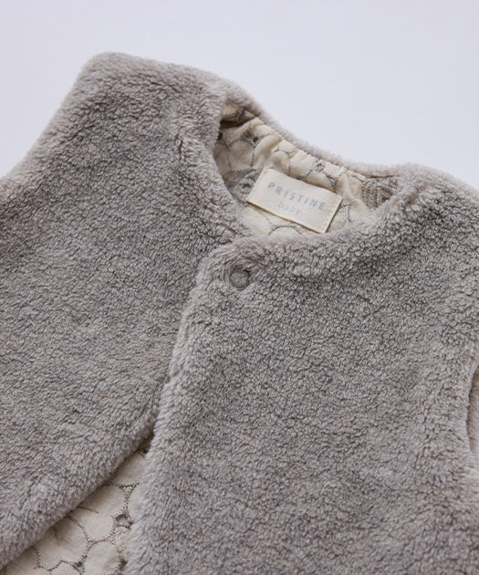 ★半額値下★プリスティン　フェイクファー中綿ベスト ☆半額値下☆プリスティン フェイクファー中綿ベスト