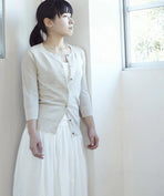 【母の日限定】リネンコットン7分袖カーディガン
