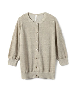 【母の日限定】リネンコットン7分袖カーディガン