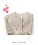 【母の日限定】リネンコットン7分袖カーディガン