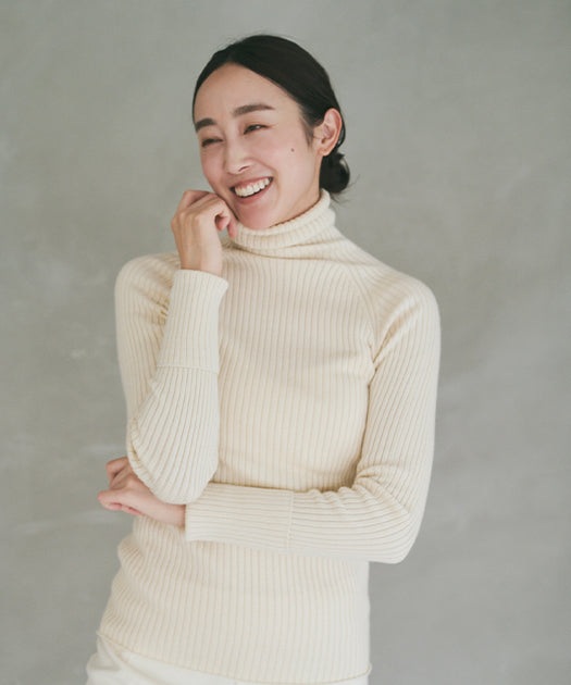 コットンカシミヤ リブタートル – PRISTINE