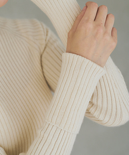 コットンカシミヤ リブタートル – PRISTINE