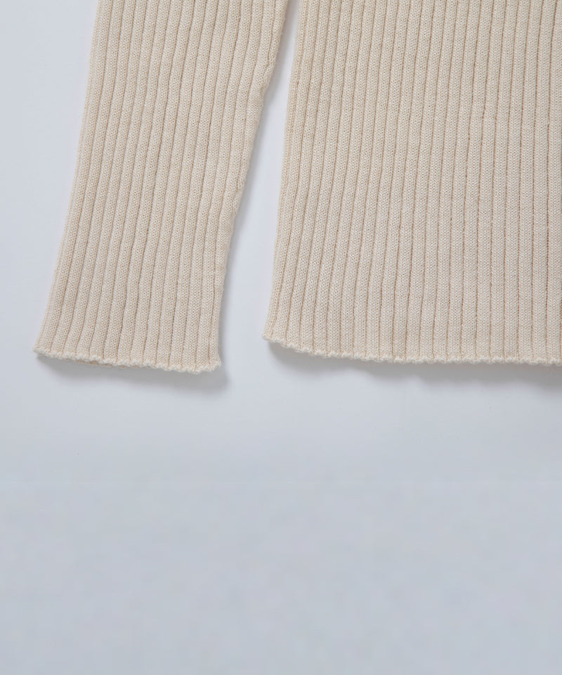 コットンカシミヤ リブカーディガン / オーガニックコットン – PRISTINE コットンカシミヤ リブカーディガン / オーガニックコットン – PRISTINE