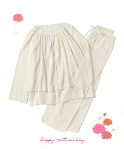 【母の日限定】ガーゼ長袖ギャザーパジャマ