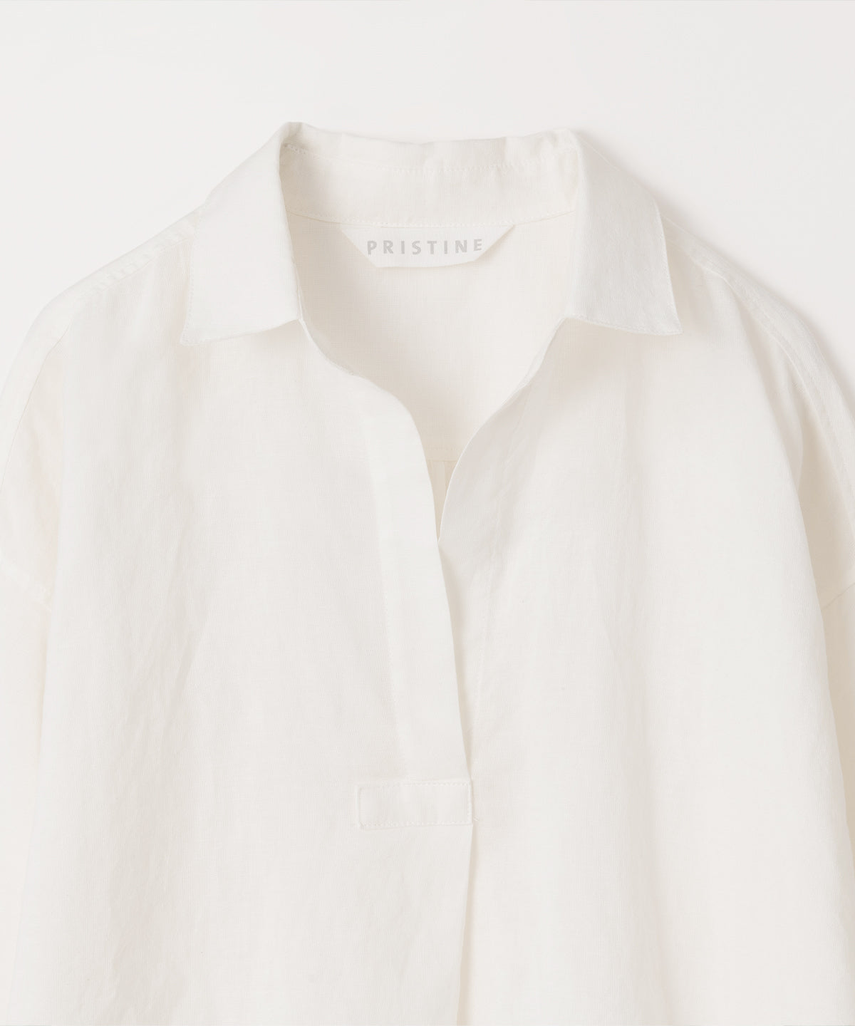 コットンリネン 平織ビッグシャツ