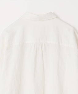 コットンリネン 平織ビッグシャツ