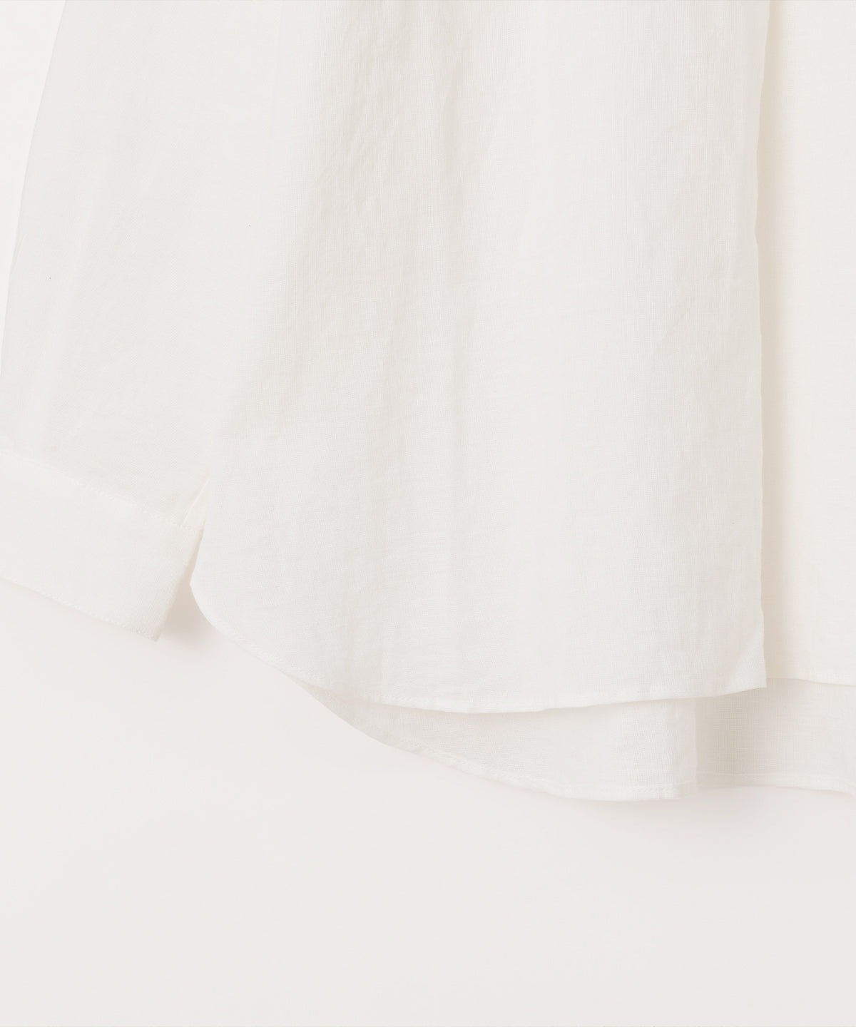 コットンリネン 平織ビッグシャツ