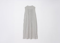 草木染め コットンリネン ハンドプリーツワンピース