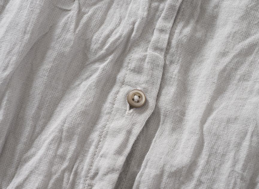 草木染め コットンリネン ハンドプリーツワンピース