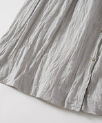 草木染め コットンリネン ハンドプリーツワンピース