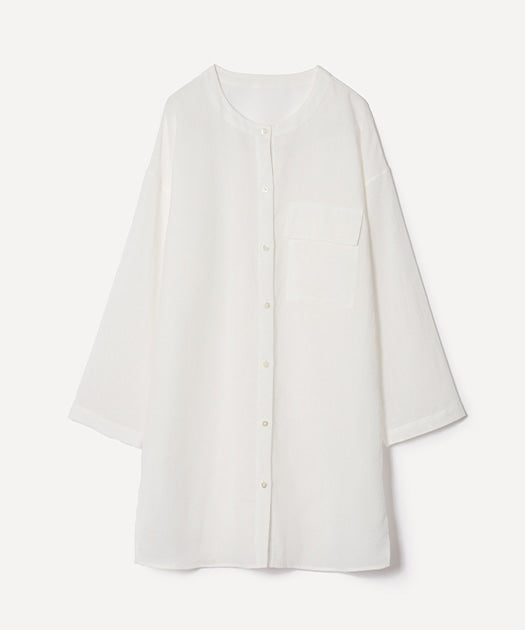 オーガニックコットン 「 コットンリネン ロングシャツジャケット 」｜PRISTINE