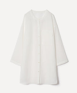 オーガニックコットン 「 コットンリネン ロングシャツジャケット 」｜PRISTINE