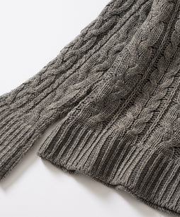 ウール混ケーブルプルオーバー