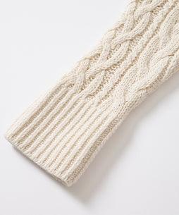 ウール混ケーブルプルオーバー