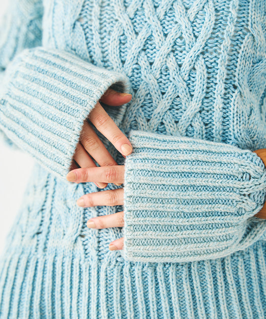 ウール混ケーブルプルオーバー / オーガニックコットン – PRISTINE