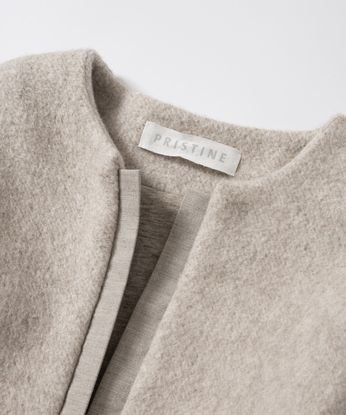 プリスティン　リコットン　 ノーカラージャケット プリスティン リコットン ノーカラージャケット