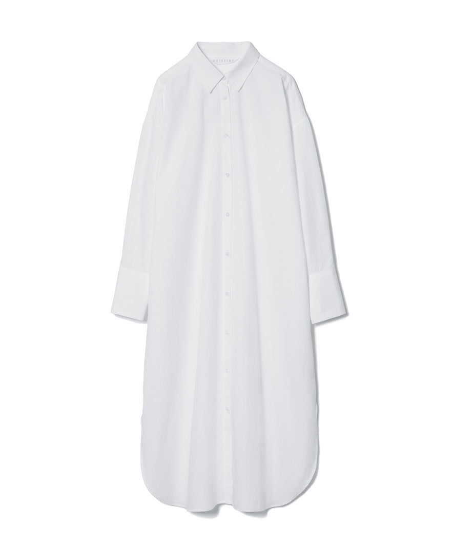 ポプリンコクーンシャツワンピース