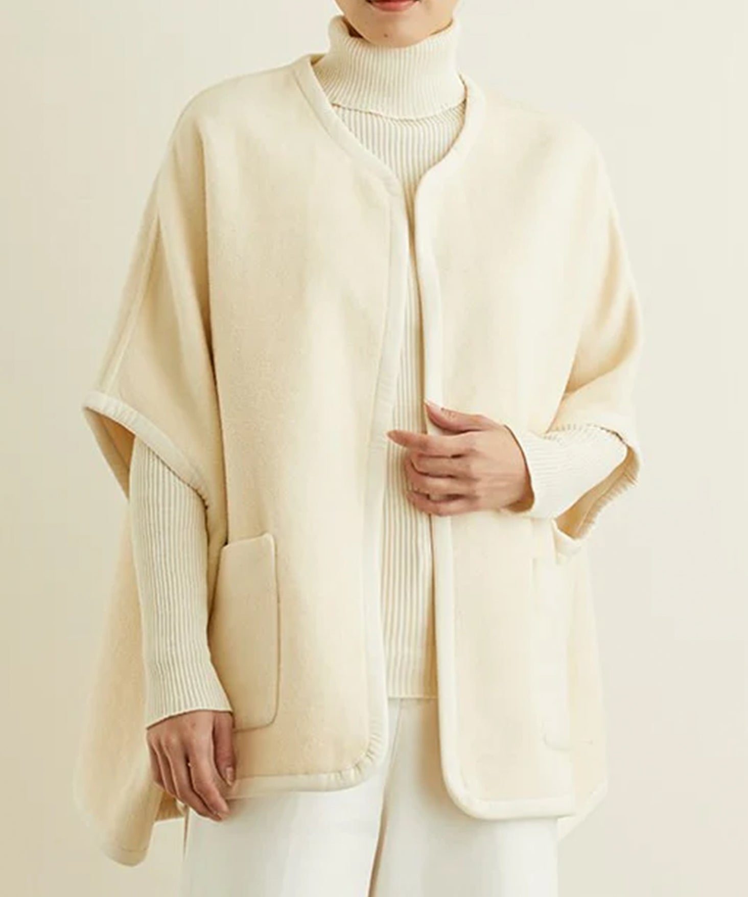 シルクコットンポンチョベスト