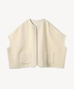 シルクコットンポンチョベスト