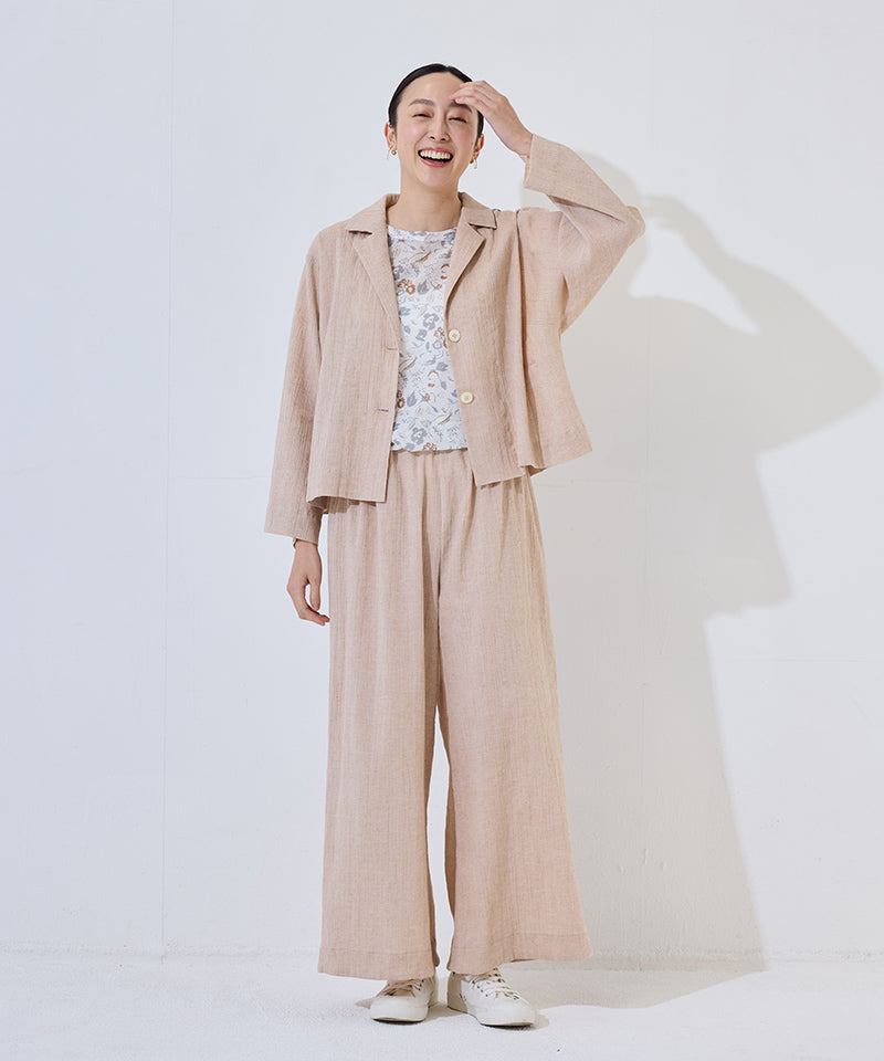 # モデル身長163cm　ブラウン着用