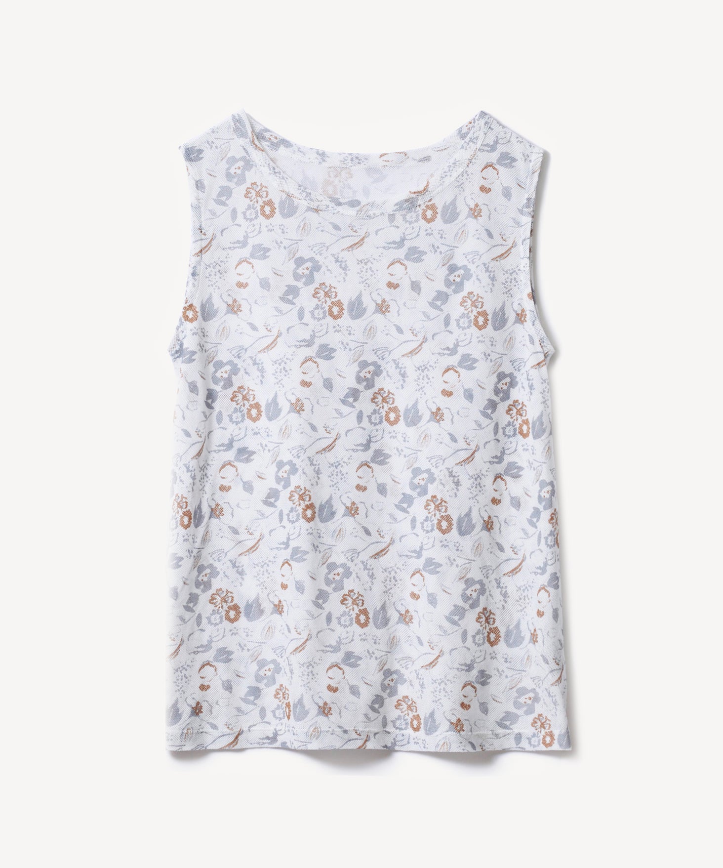 flowerメッシュタンクトップ