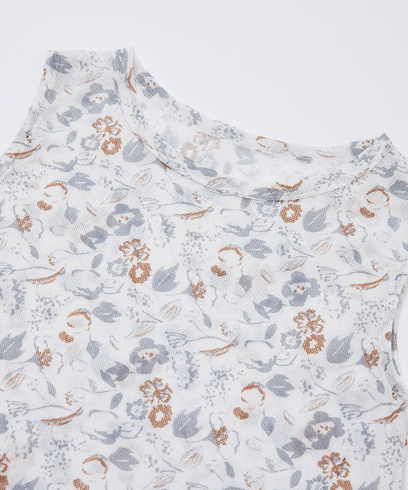 flowerメッシュタンクトップ